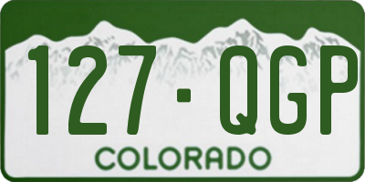 CO license plate 127QGP