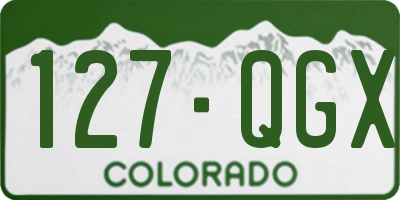 CO license plate 127QGX