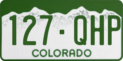 CO license plate 127QHP