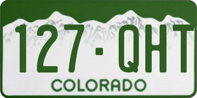 CO license plate 127QHT