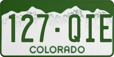 CO license plate 127QIE