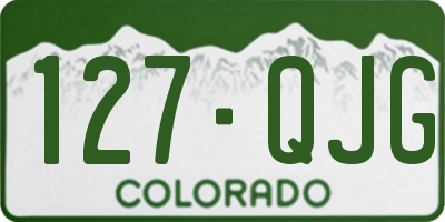 CO license plate 127QJG