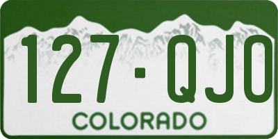 CO license plate 127QJO