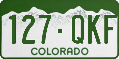 CO license plate 127QKF