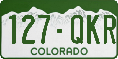 CO license plate 127QKR