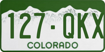 CO license plate 127QKX