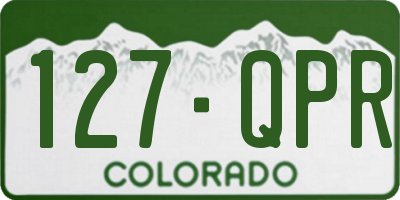 CO license plate 127QPR