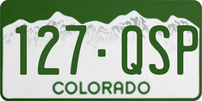 CO license plate 127QSP