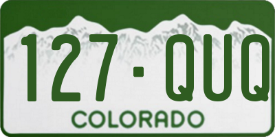 CO license plate 127QUQ