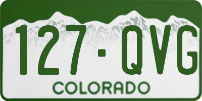 CO license plate 127QVG