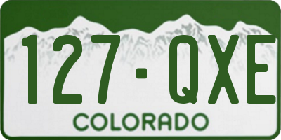 CO license plate 127QXE