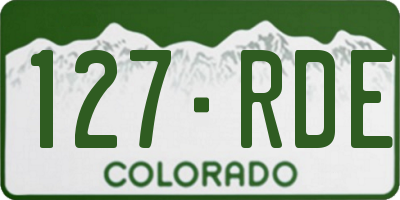 CO license plate 127RDE