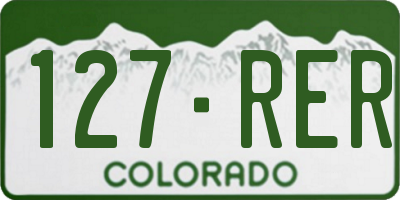 CO license plate 127RER