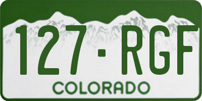 CO license plate 127RGF