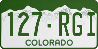 CO license plate 127RGI