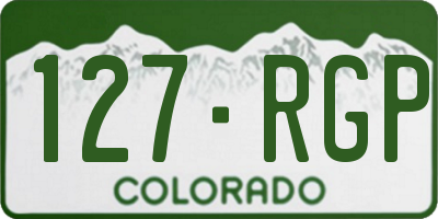 CO license plate 127RGP