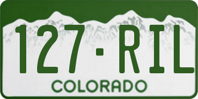CO license plate 127RIL