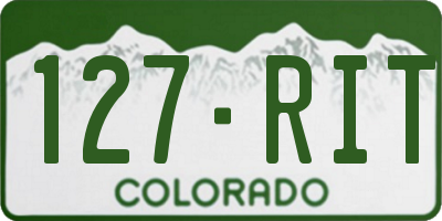 CO license plate 127RIT