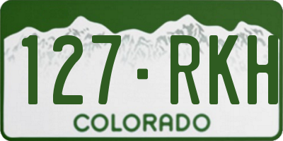 CO license plate 127RKH