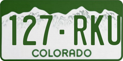 CO license plate 127RKU