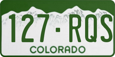 CO license plate 127RQS