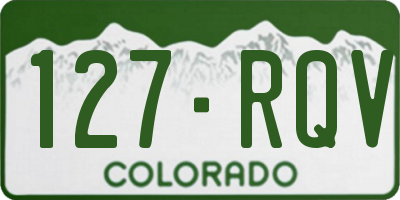 CO license plate 127RQV