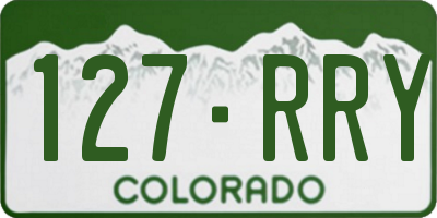 CO license plate 127RRY