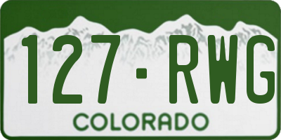 CO license plate 127RWG