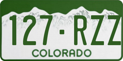 CO license plate 127RZZ