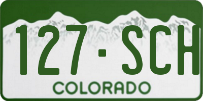 CO license plate 127SCH