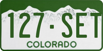 CO license plate 127SET