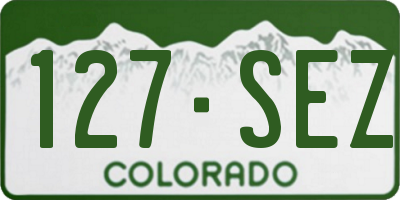 CO license plate 127SEZ
