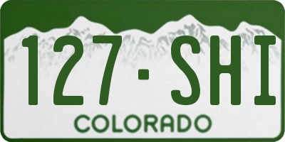 CO license plate 127SHI