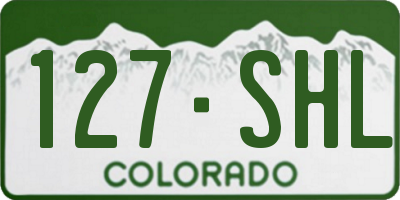 CO license plate 127SHL