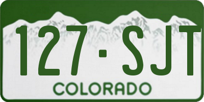 CO license plate 127SJT