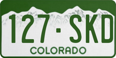 CO license plate 127SKD