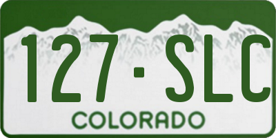 CO license plate 127SLC