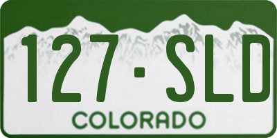 CO license plate 127SLD