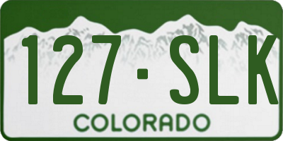 CO license plate 127SLK