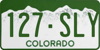CO license plate 127SLY