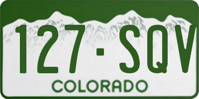 CO license plate 127SQV