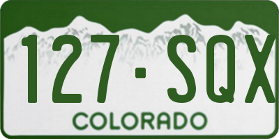 CO license plate 127SQX