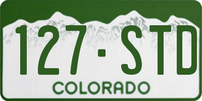 CO license plate 127STD