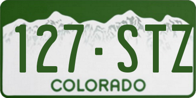 CO license plate 127STZ