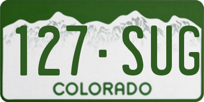 CO license plate 127SUG