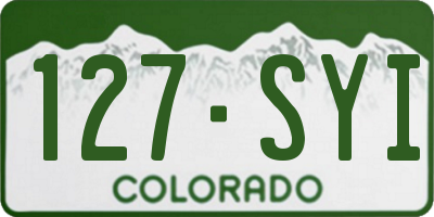 CO license plate 127SYI