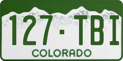 CO license plate 127TBI