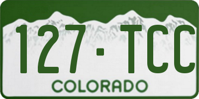 CO license plate 127TCC