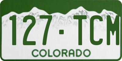 CO license plate 127TCM