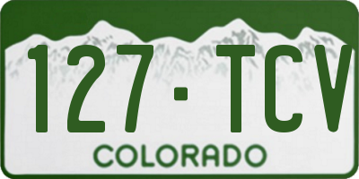 CO license plate 127TCV